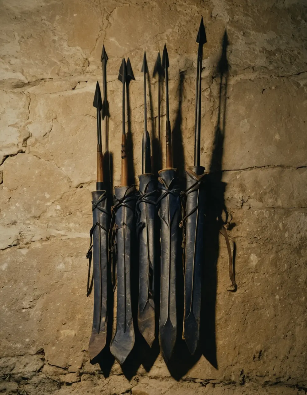 Punarvasu: quiver of arrows on a stone ledge at night